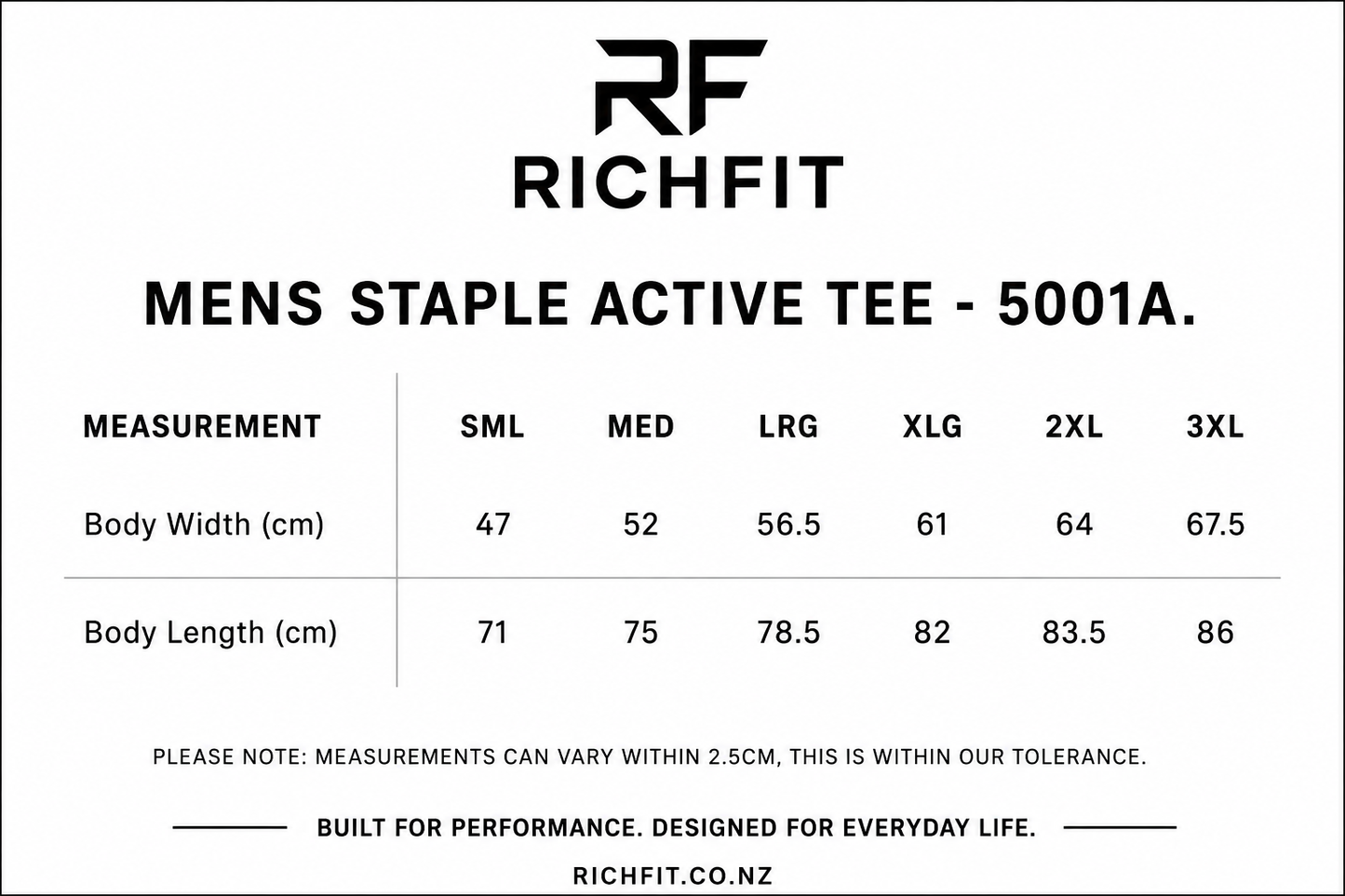 RichFit Active Tee White
