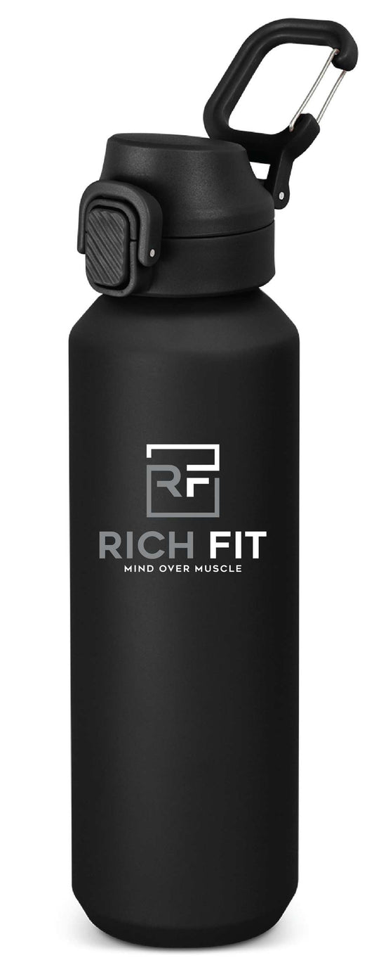 RichFit Recycled Aluminium Drink Bottle 600ml - Black